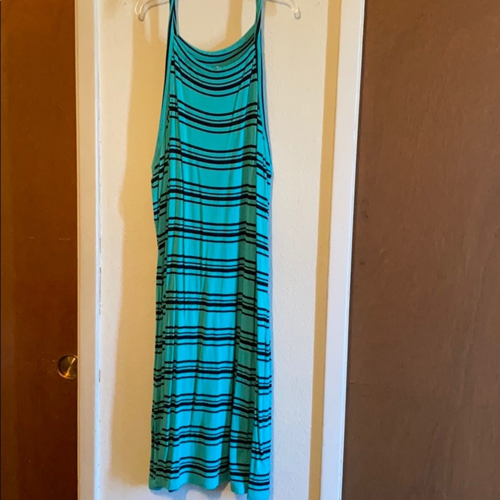 Mint Green striped Dress